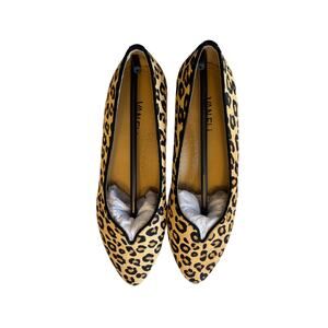 Vanelli real calf fur cheetah print pumps